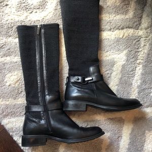 Aquatalia Black Leather Ridding Boots